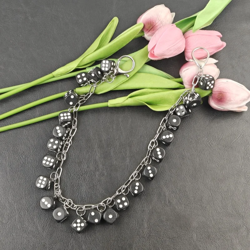2026 New Model DIY Lucky Colorful Dice Pants Chain Fashionable Men And Women One's Waist Luxury Accessories Hip Hop Key Chain