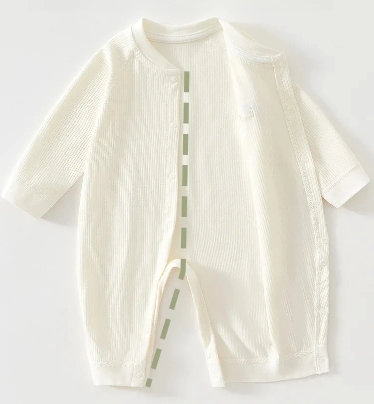 AYNIGIELL Baby Jumpsuit Spring and Autumn Sleepwear Pure Cotton Newborn Clothes 0-18 Months Newborn Boys and Girls Jumpsuit