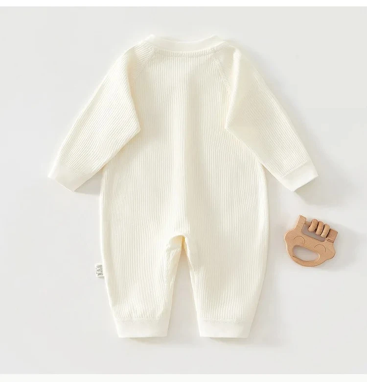 AYNIGIELL Baby Jumpsuit Spring and Autumn Sleepwear Pure Cotton Newborn Clothes 0-18 Months Newborn Boys and Girls Jumpsuit