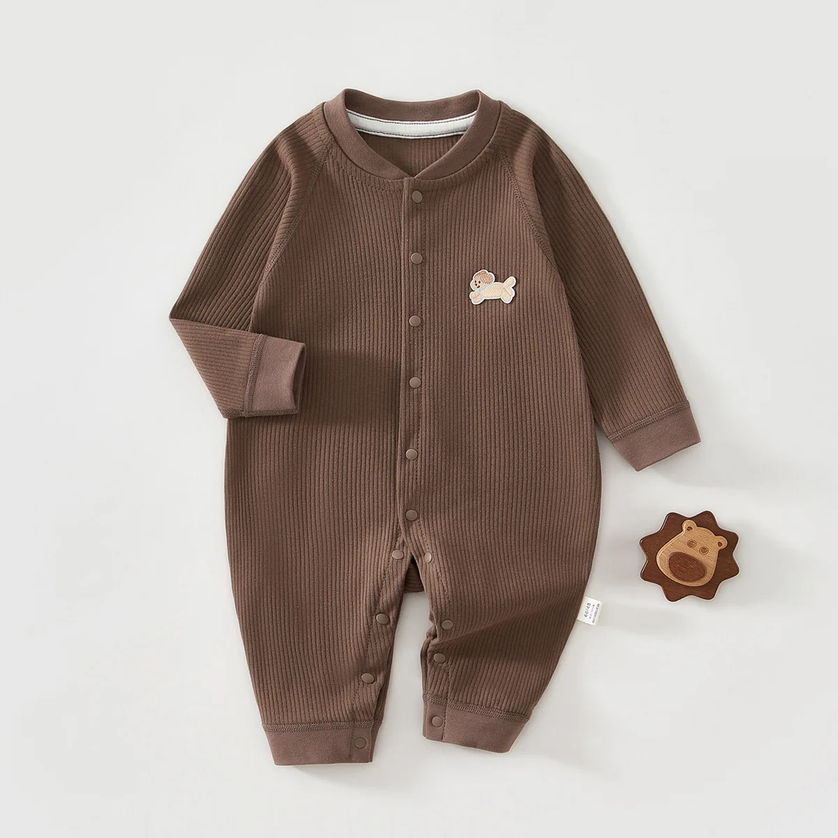 AYNIGIELL Baby Jumpsuit Spring and Autumn Sleepwear Pure Cotton Newborn Clothes 0-18 Months Newborn Boys and Girls Jumpsuit