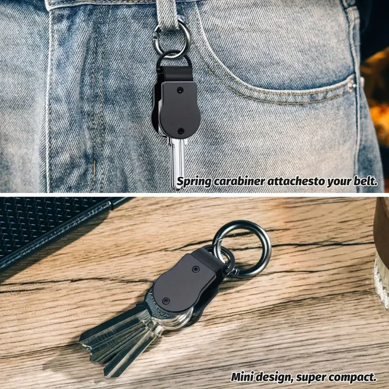 Key Organizer Compact Key Holder Metal Key Chain Minimalist Key Case Key Holder for Keychain Secures 1-5 Keys