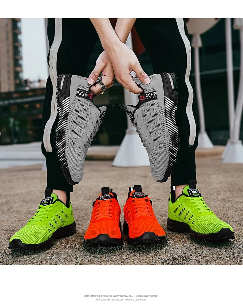 YRZL Men's Shoes Lightweight Running Shoes New Breathable Outdoor Sports Footwear Comfortable Athletic Training Sneakers for Men