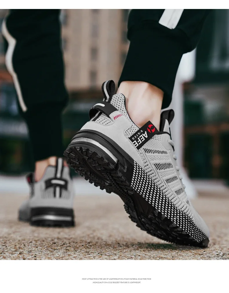YRZL Men's Shoes Lightweight Running Shoes New Breathable Outdoor Sports Footwear Comfortable Athletic Training Sneakers for Men