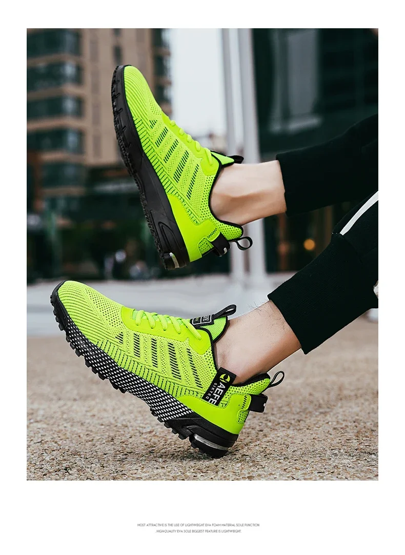 YRZL Men's Shoes Lightweight Running Shoes New Breathable Outdoor Sports Footwear Comfortable Athletic Training Sneakers for Men