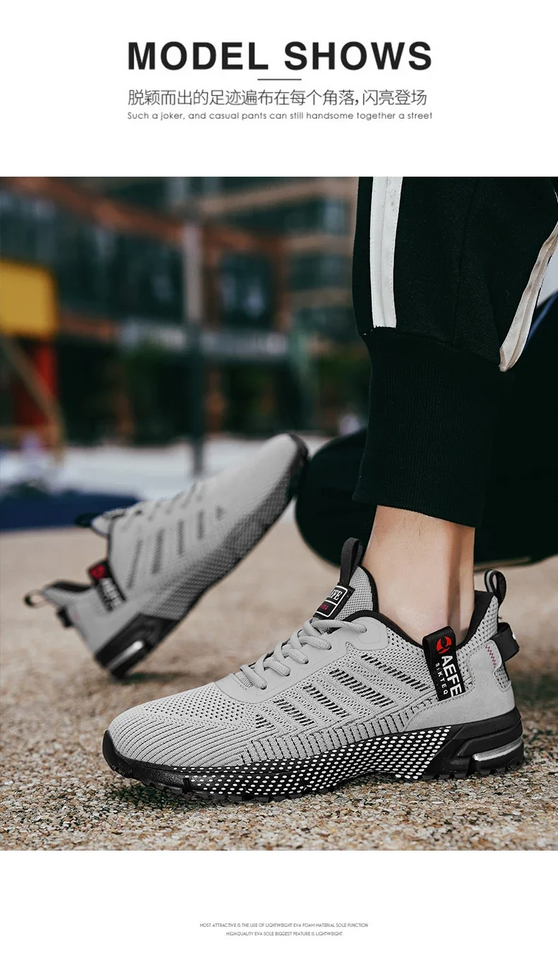 YRZL Men's Shoes Lightweight Running Shoes New Breathable Outdoor Sports Footwear Comfortable Athletic Training Sneakers for Men