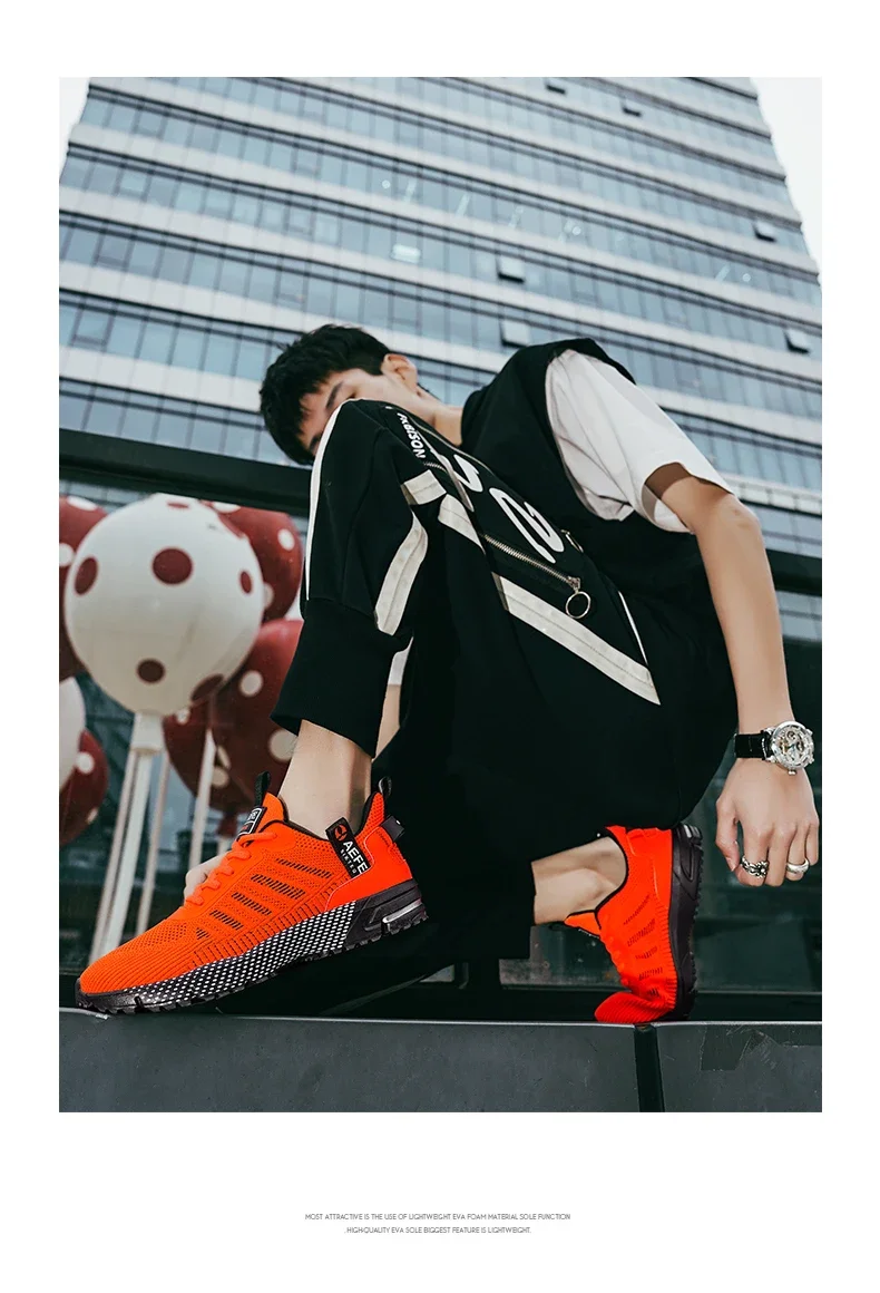 YRZL Men's Shoes Lightweight Running Shoes New Breathable Outdoor Sports Footwear Comfortable Athletic Training Sneakers for Men