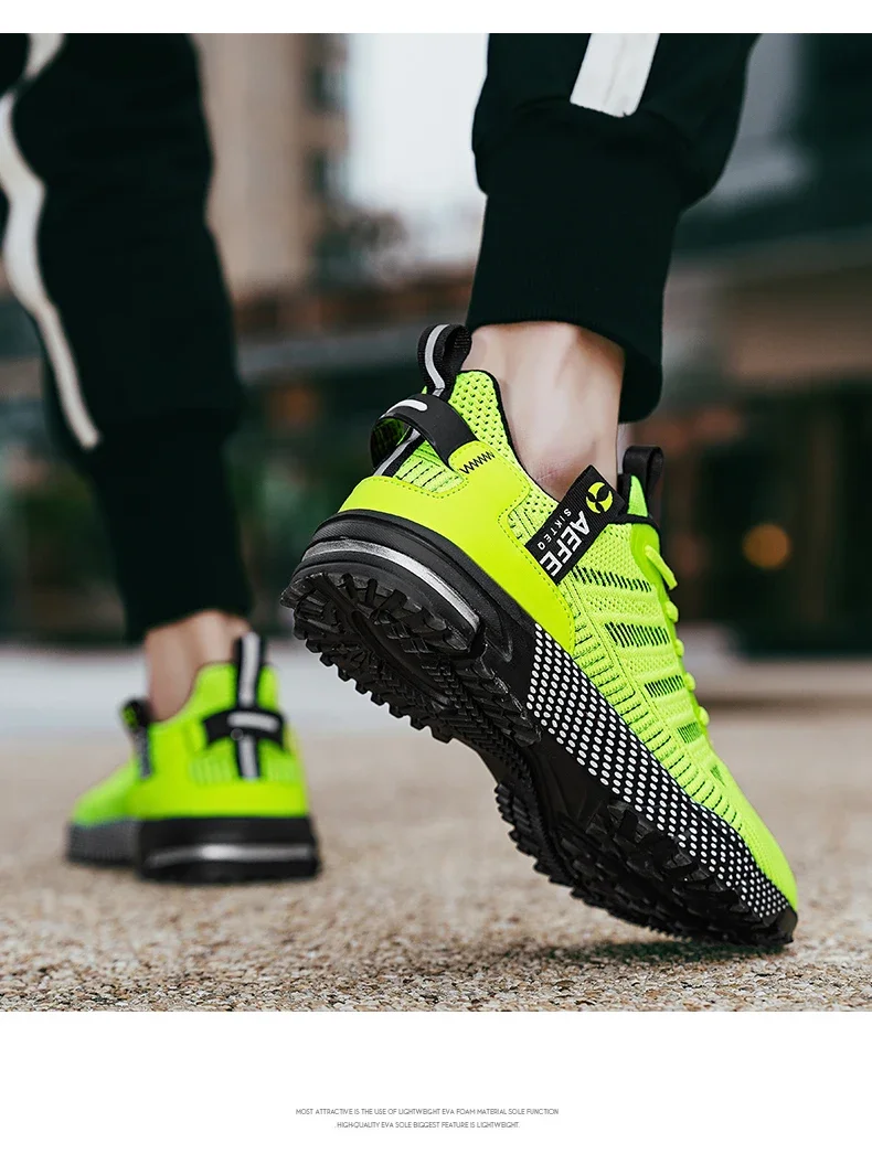 YRZL Men's Shoes Lightweight Running Shoes New Breathable Outdoor Sports Footwear Comfortable Athletic Training Sneakers for Men