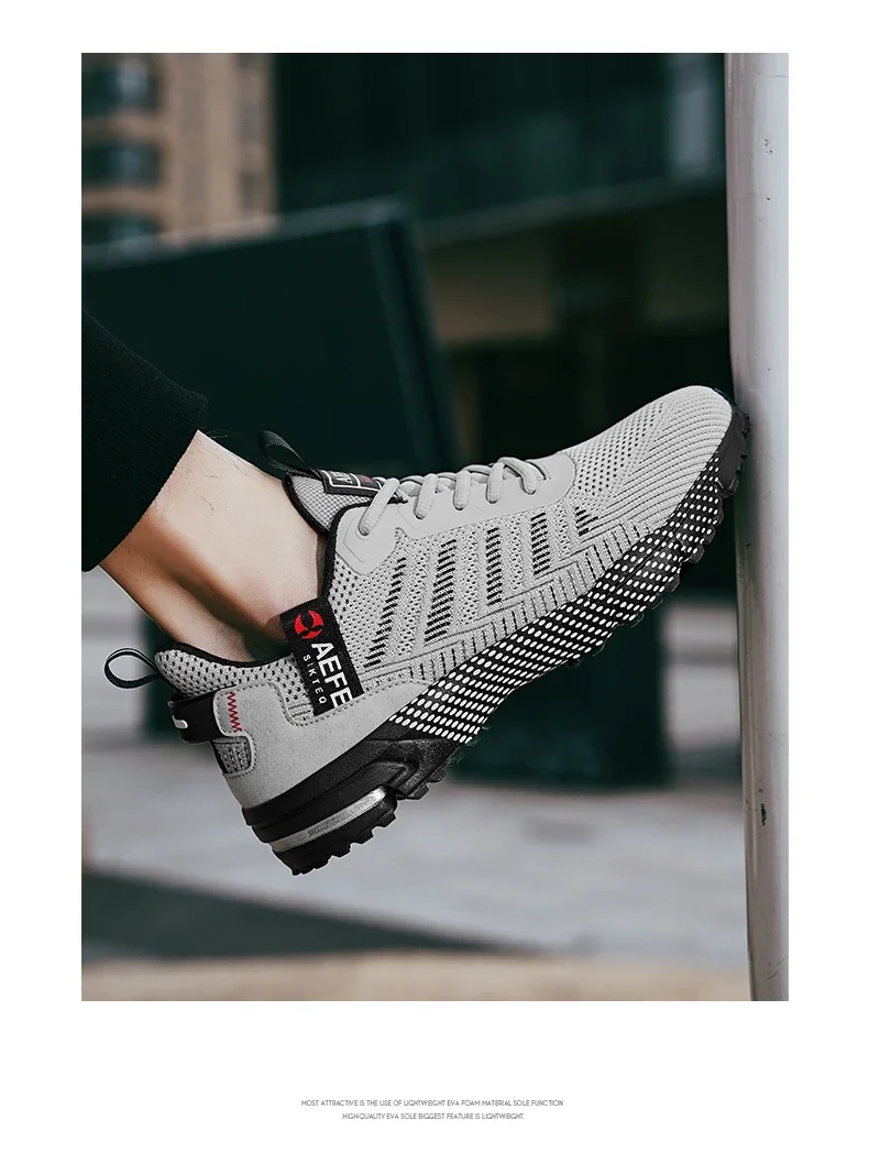 YRZL Men's Shoes Lightweight Running Shoes New Breathable Outdoor Sports Footwear Comfortable Athletic Training Sneakers for Men