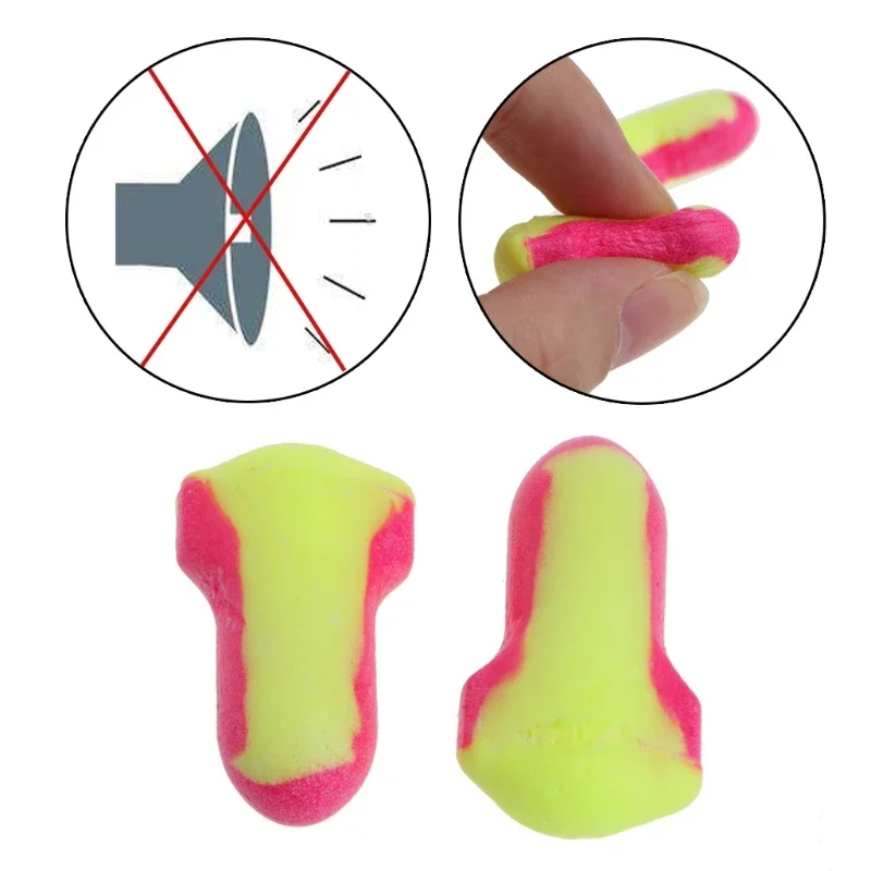 ESCAM 10 Pairs Disposable Soft Foam Earplugs Snore-Proof Sleep Ear Protector No Cords