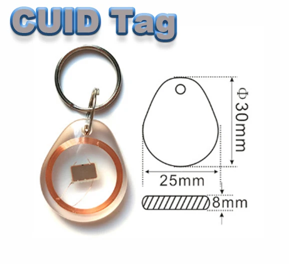 RFID Keychain Token 13.56mhz CUID Changeable Wet Inlay NFC Tag Sector 0 Block 0 UID Rewritable For NFC Andriod MCT Copy Clone