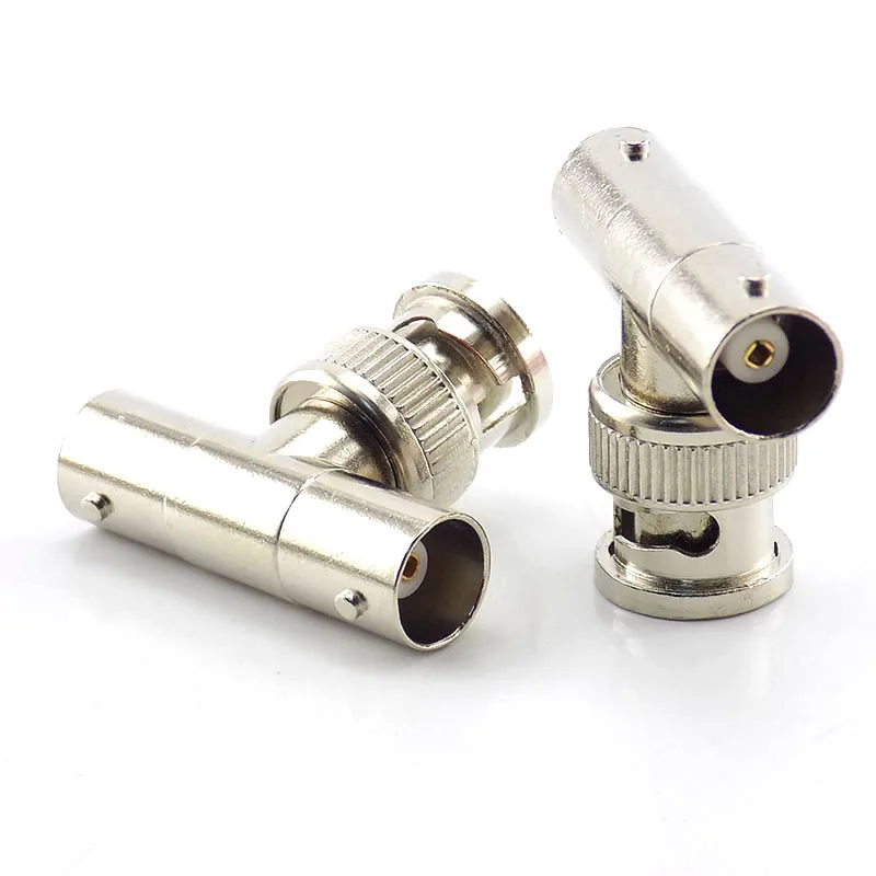 BNC Tee Monitor Coaxial Adaptor 1 In 2 BNC Male To 2 * BNC Female Video Connector Two Female To One Male T-adaptor