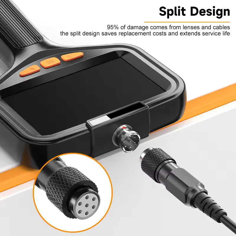 4.3" IPS Handheld Endoscope With Camera Industrial Borescope Waterproof Camera Split Design For Car Plumbing Engine