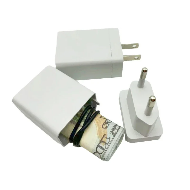 1Pc Fake Charger Sight Secret Home Diversion Stash Can Safe Container Hiding Spot Hidden Storage Compartment Charging Cover