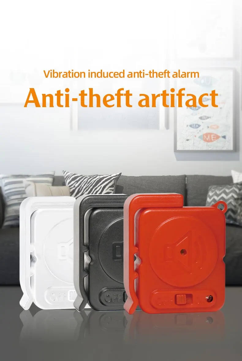 KERUI Wireless Vibration Alarm Sensors 120dB Ultra-Slim Detector Anti-theft Burglar Alarm for Home Window Door Bike Bag Security