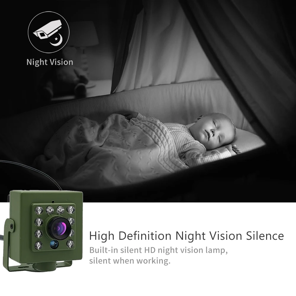 Green Wifi Bird Box Camera Audio 1920P 1080P IR CUT Night Vision RTSP FTP Mini IP IPC Pet Nest Bird Watching 2.8mm Lens Camhi