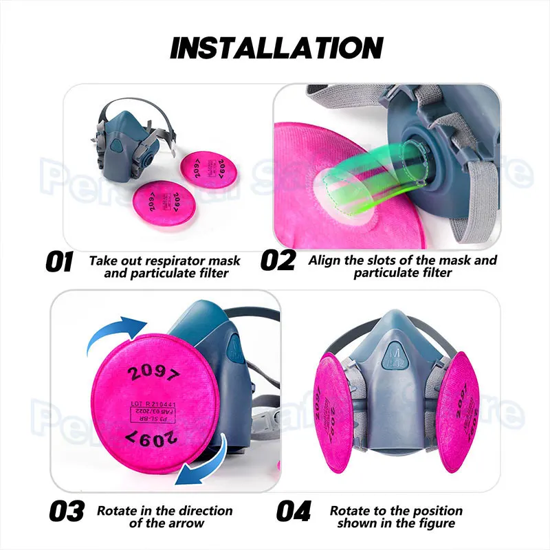Lots of Painting Spray Industry Dustproof 2091/2097 Particulate Filter P100 for 6800 7502 6200 FF402 Series Respirator Dust Mask