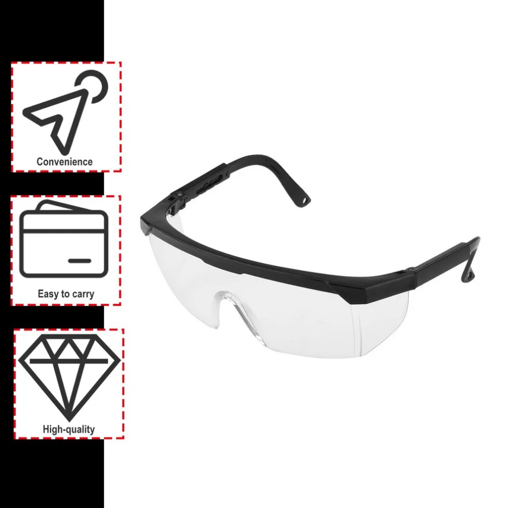 2Pairs Goggles Of Anti-Splash  Windproof And Dustproof Laboratory Industrial Riding Safety Goggles Men's And Women's Glasses