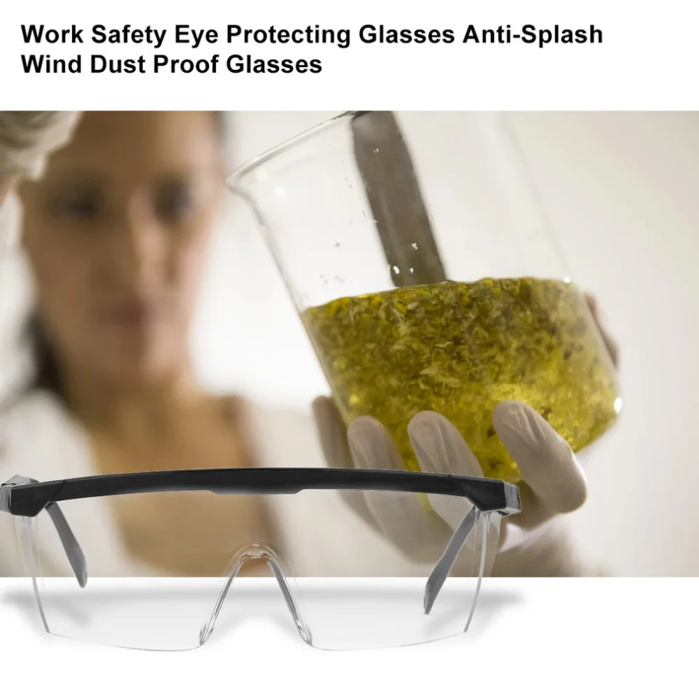 2Pairs Goggles Of Anti-Splash  Windproof And Dustproof Laboratory Industrial Riding Safety Goggles Men's And Women's Glasses