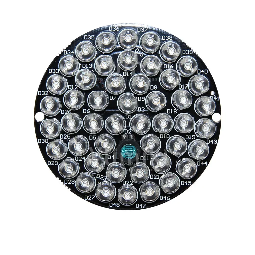 Yumiki 48pcs-LED 850nm Illuminator IR Infrared Board Night Vision Light Lamp For 50 CCTV Camera housing