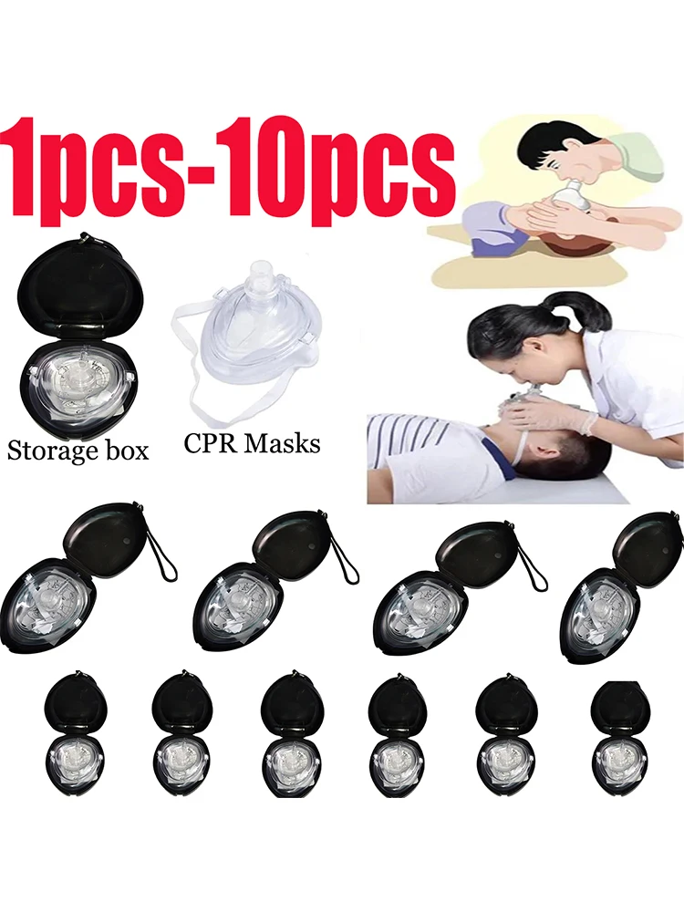 Reusable professional emergency cardiopulmonary resuscitation breathing mask to protect rescue personnel with artificial respira