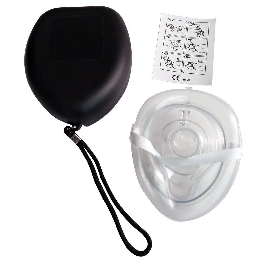 Reusable professional emergency cardiopulmonary resuscitation breathing mask to protect rescue personnel with artificial respira