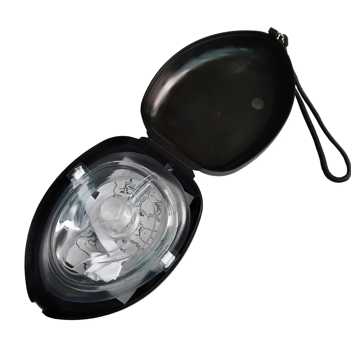 Reusable professional emergency cardiopulmonary resuscitation breathing mask to protect rescue personnel with artificial respira