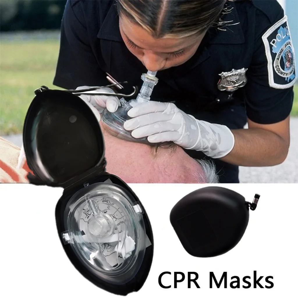 Reusable professional emergency cardiopulmonary resuscitation breathing mask to protect rescue personnel with artificial respira