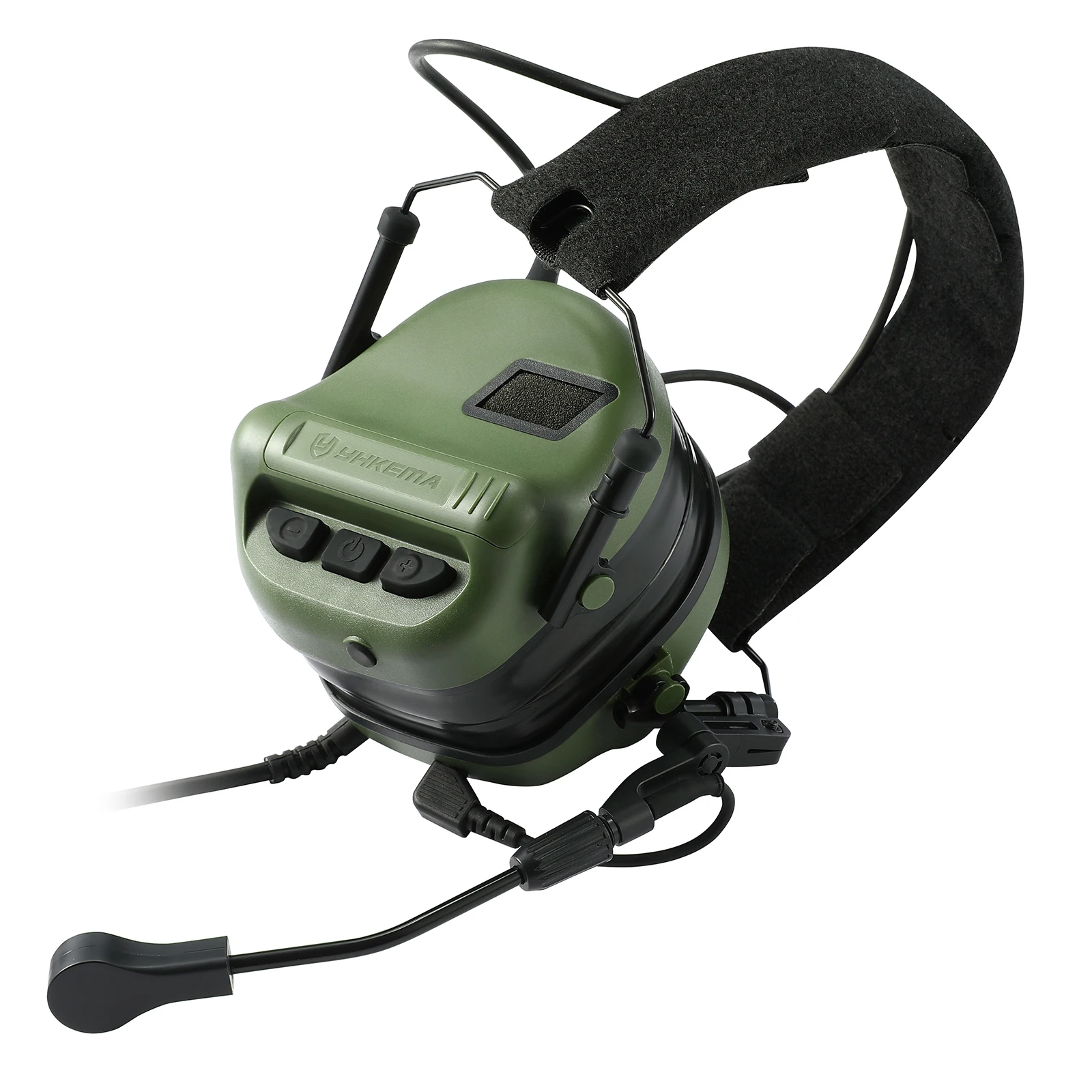 2026 NEW YHKEMA E70 Shooting Earmuffs Tactical Noise Reduction Headset with Helmet ARC Rail Adapter with Kenwood PTT Adapter