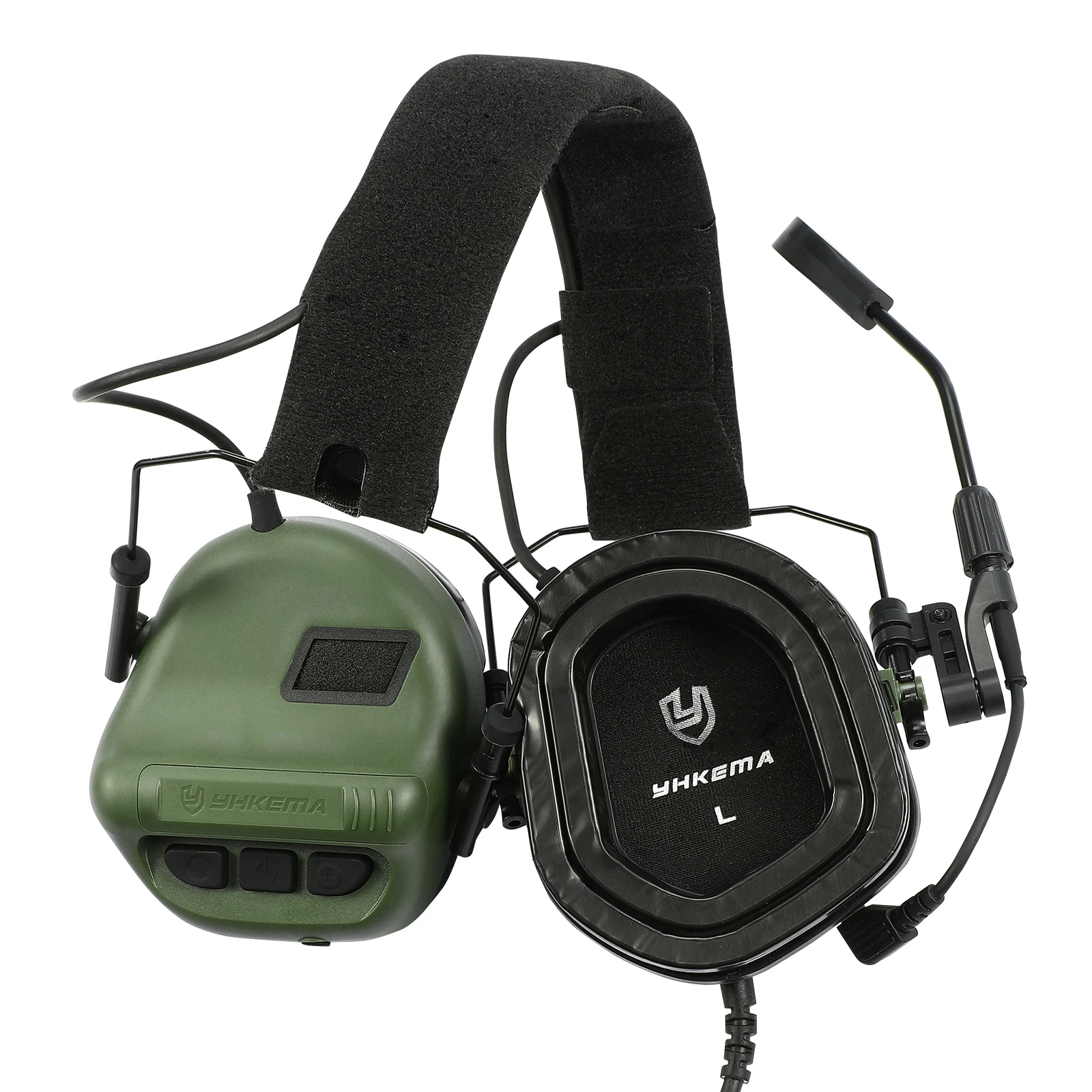 2026 NEW YHKEMA E70 Shooting Earmuffs Tactical Noise Reduction Headset with Helmet ARC Rail Adapter with Kenwood PTT Adapter