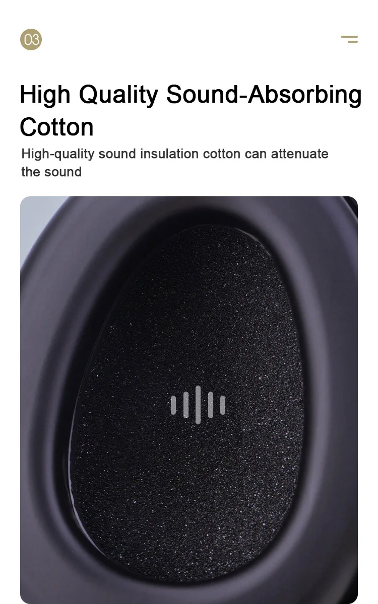 Soundproof Earmuffs Professional Protection Adult Anti-Noise Students Learn Noise Reduction Quiet Industrial Earmuffs 36db