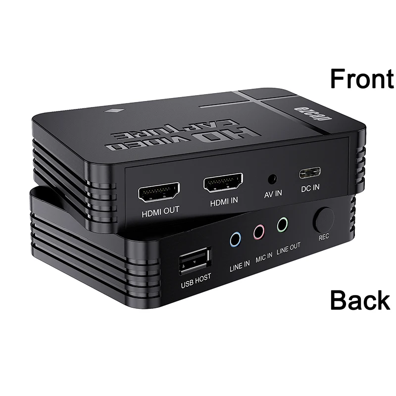 Ezcap288Q HDMI AV Video Capture Card 1080P 60Hz Recording Game Recorder One Key Record To USB U Flash Disk Mic Line in 4K60Hz In
