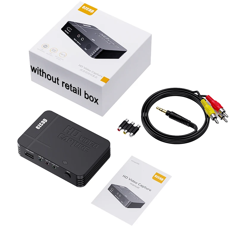 Ezcap288Q HDMI AV Video Capture Card 1080P 60Hz Recording Game Recorder One Key Record To USB U Flash Disk Mic Line in 4K60Hz In