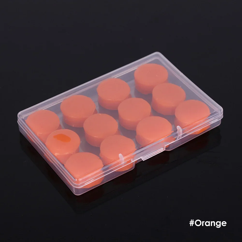12Pcs Silicone Sleeping Ear Plugs Noise Reduction Anti Snore Sound Insulation Earplug Sleep Ear Protection Reusable Ear Plugs
