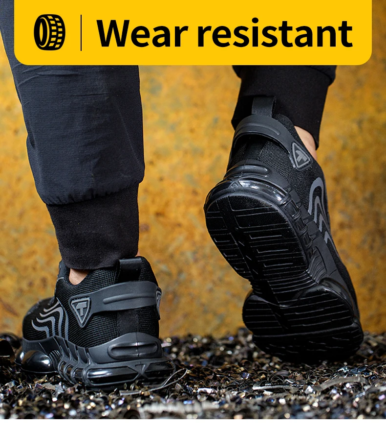 Rotary Button New Safety Shoes for Men, Anti-Impact and Anti-Piercing Work Shoes, Fashionable Men's Sports Shoes, and Safety Pro