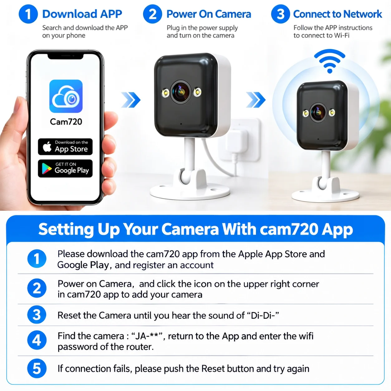 JOOAN 3MP Wifi Surveillance Camera Outdoor 5X Zoom Auto-Tracking mini IP Camera Home Security CCTV Video Surveillance