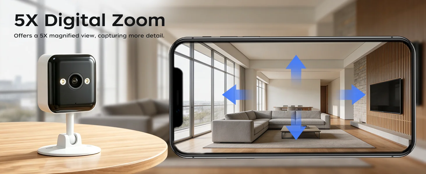 JOOAN 3MP Wifi Surveillance Camera Outdoor 5X Zoom Auto-Tracking mini IP Camera Home Security CCTV Video Surveillance