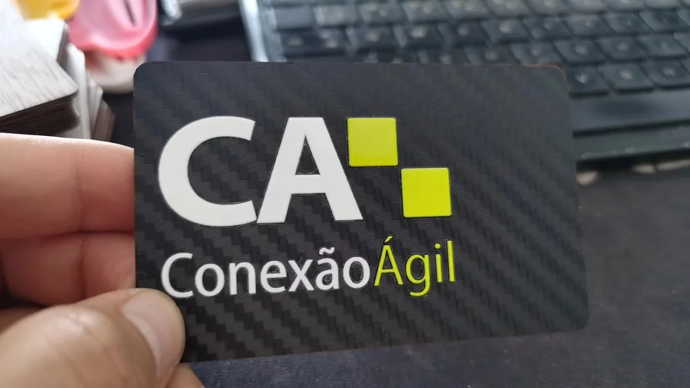 1Piece NFC Carbon Fiber Smart NFC Card NFC Business Card Fast Reading Ntag 215 Blank NFC Card Digital Business Card Social Share