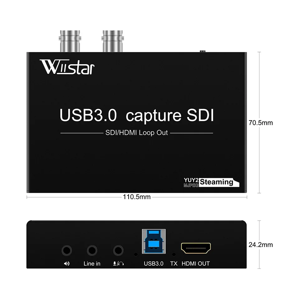 Video Capture Card UVC USB3.0 HDMI SDI To USB 3.0 Live Streaming Plate SDI HDMI Loop 1080p 60fps capture card for Mac Window