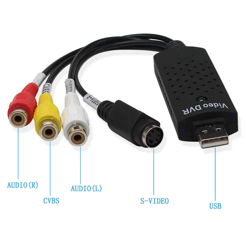 USB2.0 VHS To DVD Converter Convert Analog Video To Digital Format Audio Video DVD VHS Record Capture Card Quality PC Adapter