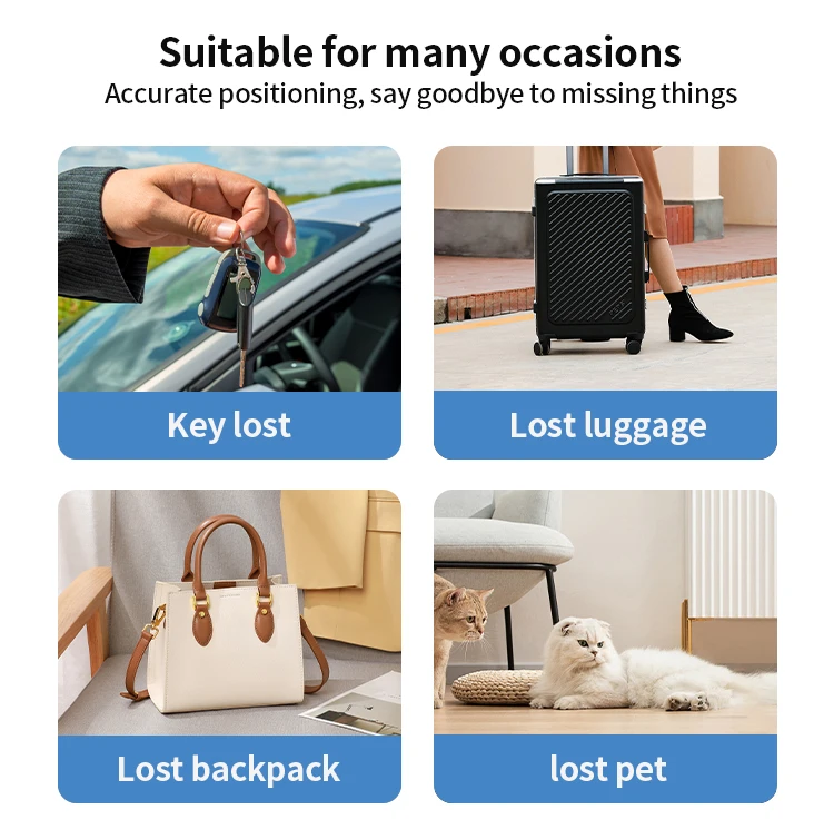 1/2/ 4pcs Anti-lose Security Finder Tracker Smart Tag for Apple Find My Bluetooth GPS Tracker For Luggage Key IOS MFi Finder