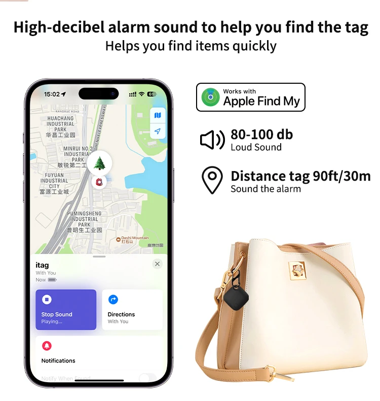 1/2/ 4pcs Anti-lose Security Finder Tracker Smart Tag for Apple Find My Bluetooth GPS Tracker For Luggage Key IOS MFi Finder