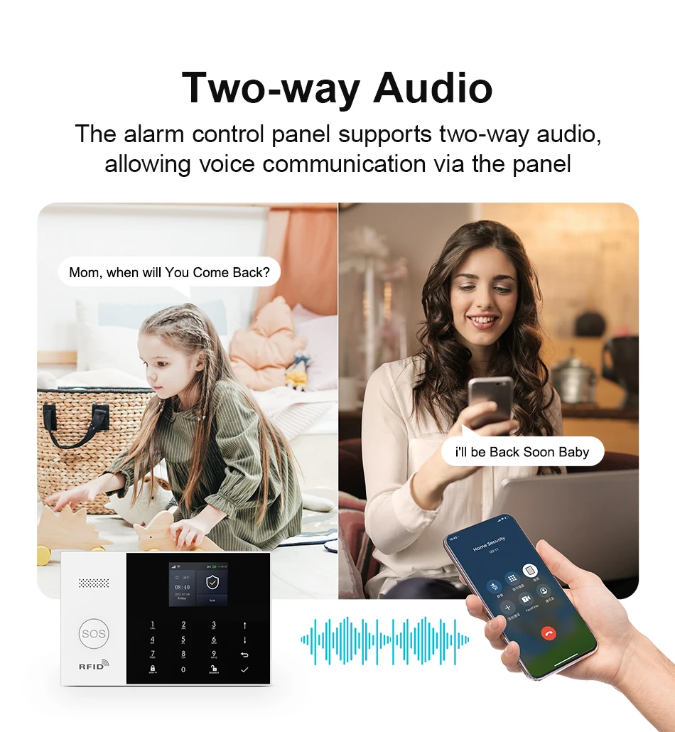 PGST 4G 2G GSM WiFi Alarm System House Home Security Protection Alarm System Kit Door Sensor Works with Tuya Smart Life Alexa