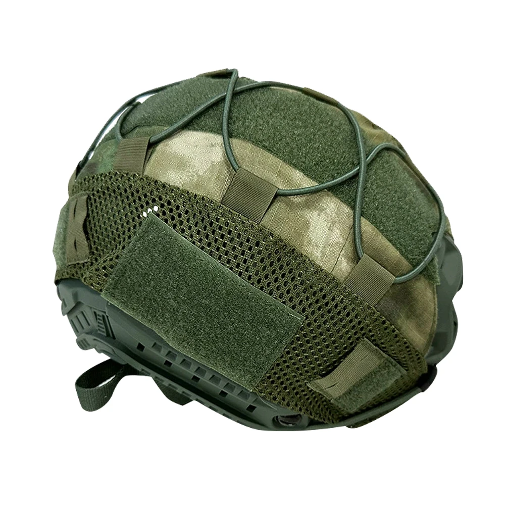 BOOIU Tactical Helmet Cover Airsoft High-cut Helmet Cover Hunting CS Camo with Elastic Cord for MH PJ BJOPS-Core Fast Helmet