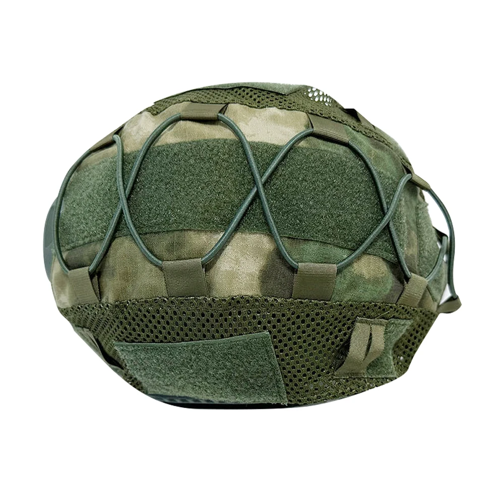 BOOIU Tactical Helmet Cover Airsoft High-cut Helmet Cover Hunting CS Camo with Elastic Cord for MH PJ BJOPS-Core Fast Helmet