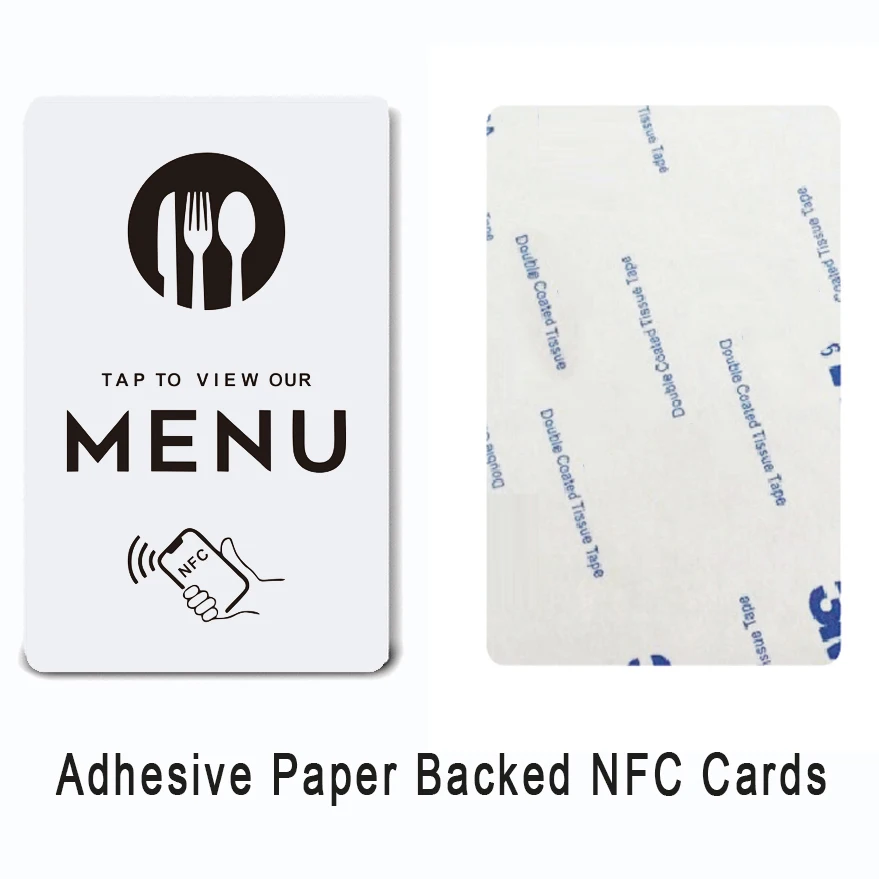 NFC Standard PVC Card for Online Menu Quick Link to Menu