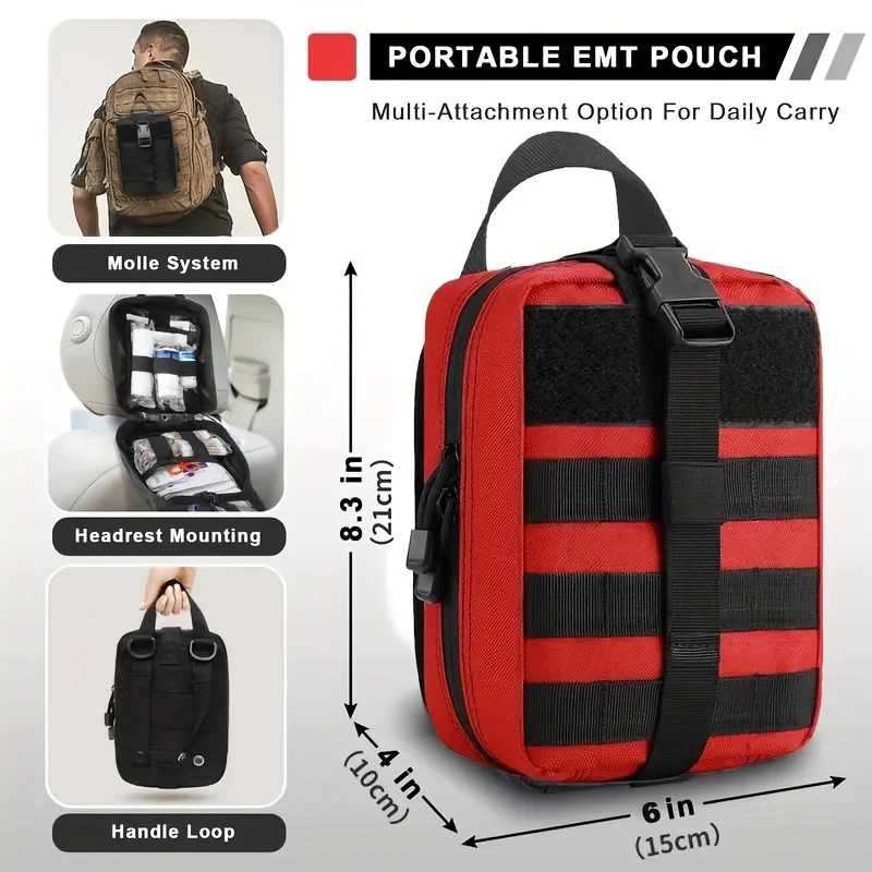 50pcs IFAK Trauma Survival First Aid Kit, Camping Gear Supplies Emergency Survival Kit, Hiking Kit