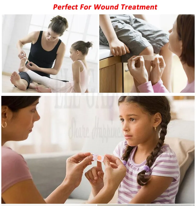 100Pcs/Pack Transparent Wound Adhesive Plaster For Home Travel First Aid Kit Anti-Bacteria Band Bandages Sticker