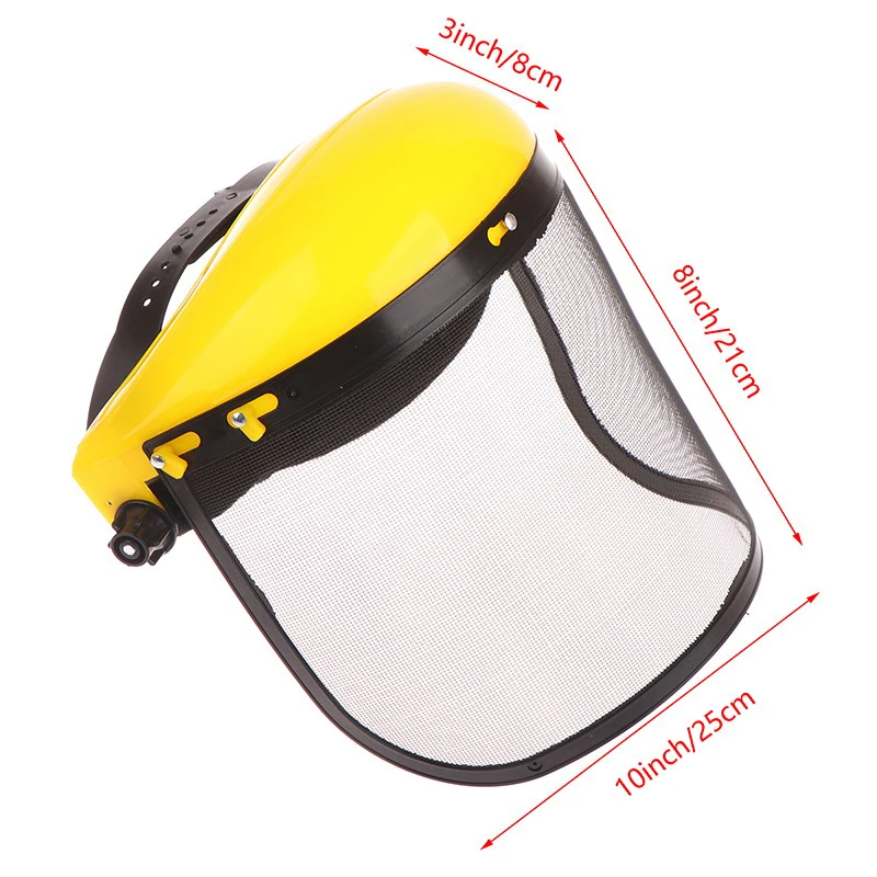 Stainless Steel Garden Grass Trimmer Safety Helmet Hat With Full Face Mesh Splash Proof Face Screen Safety Protective Mask