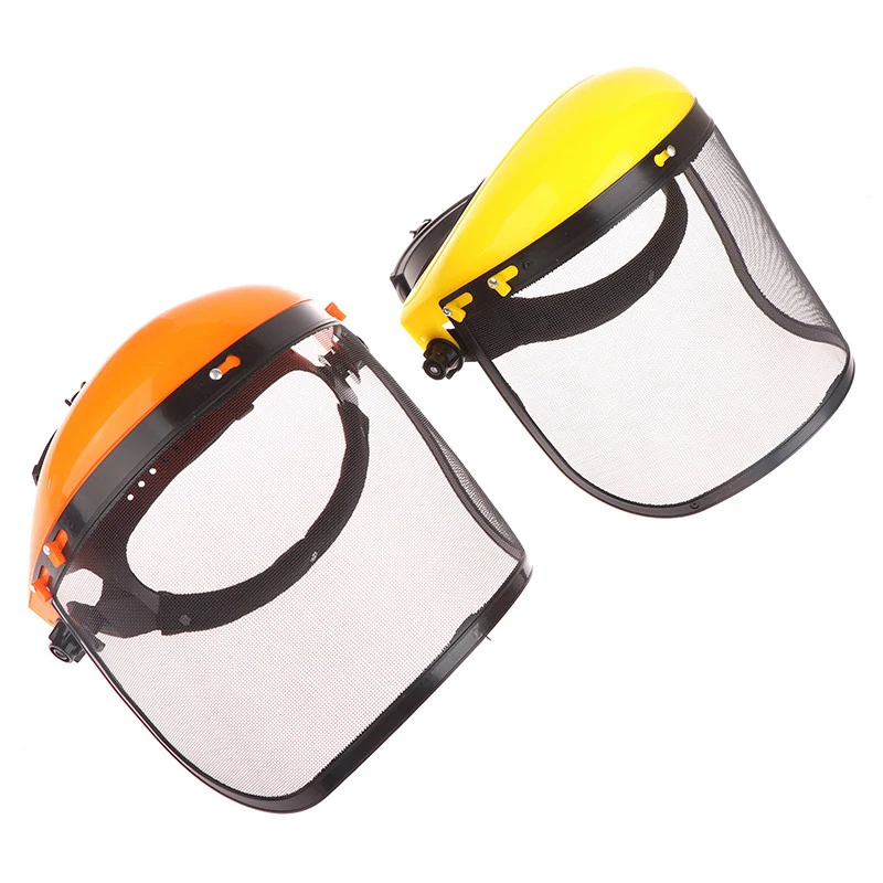 Stainless Steel Garden Grass Trimmer Safety Helmet Hat With Full Face Mesh Splash Proof Face Screen Safety Protective Mask