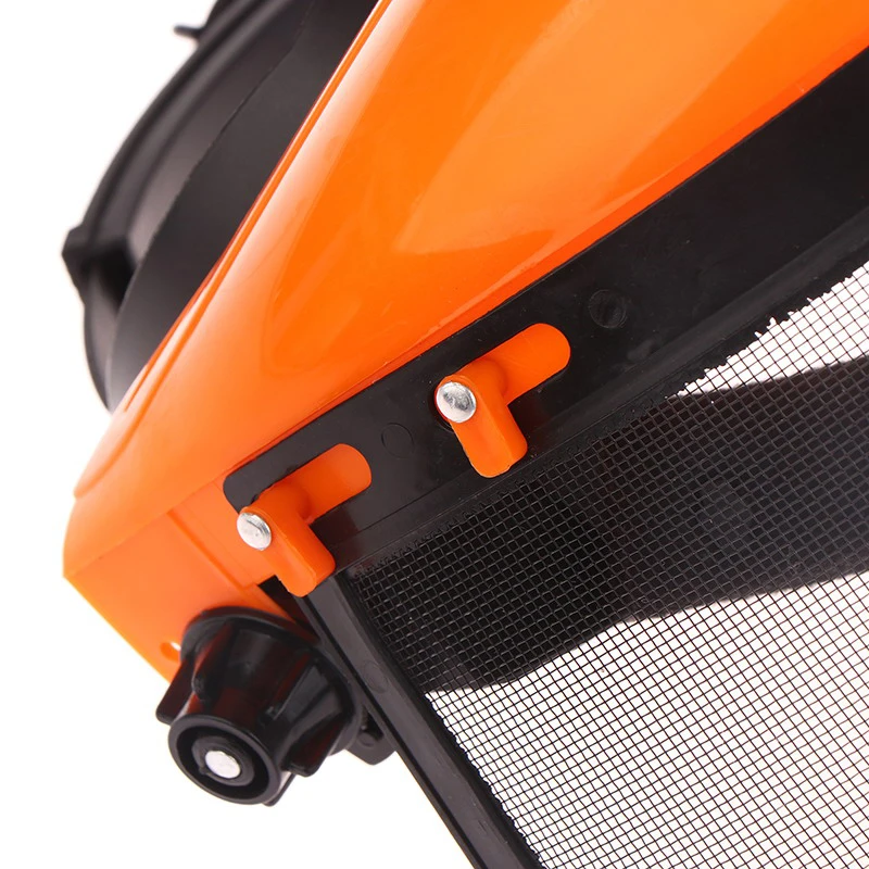 Stainless Steel Garden Grass Trimmer Safety Helmet Hat With Full Face Mesh Splash Proof Face Screen Safety Protective Mask